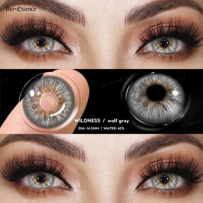 Bio-essense Contact Lenses for Eyes Natural Beauty Pupils  Eyes Lenses Korean Brown Contacts 2PCS 1Year Fashion Green Pupilentes