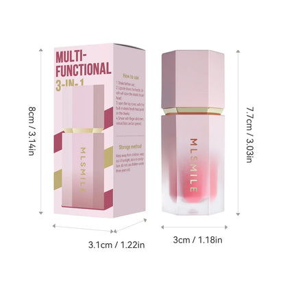 Natural Blusher Cute Korean Makeup for Women Liquid Blush Waterproof Multi-purpose Facial Nourishing Blush Stick Cheek