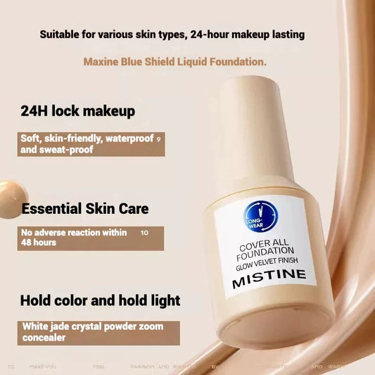 Mistine Liquid Foundation Matte Oil-control Longlasting Waterproof Sweatproof Primer High Concealer Mineral  Makeup Base 30ml
