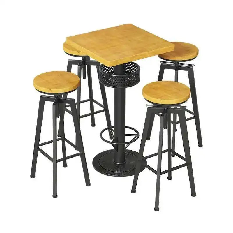Restaurant Kitchen Bar Tables Side Eat Standing Party Vintage Dining Table Wooden Round Muebles De Cocina Furniture Zt50bt New