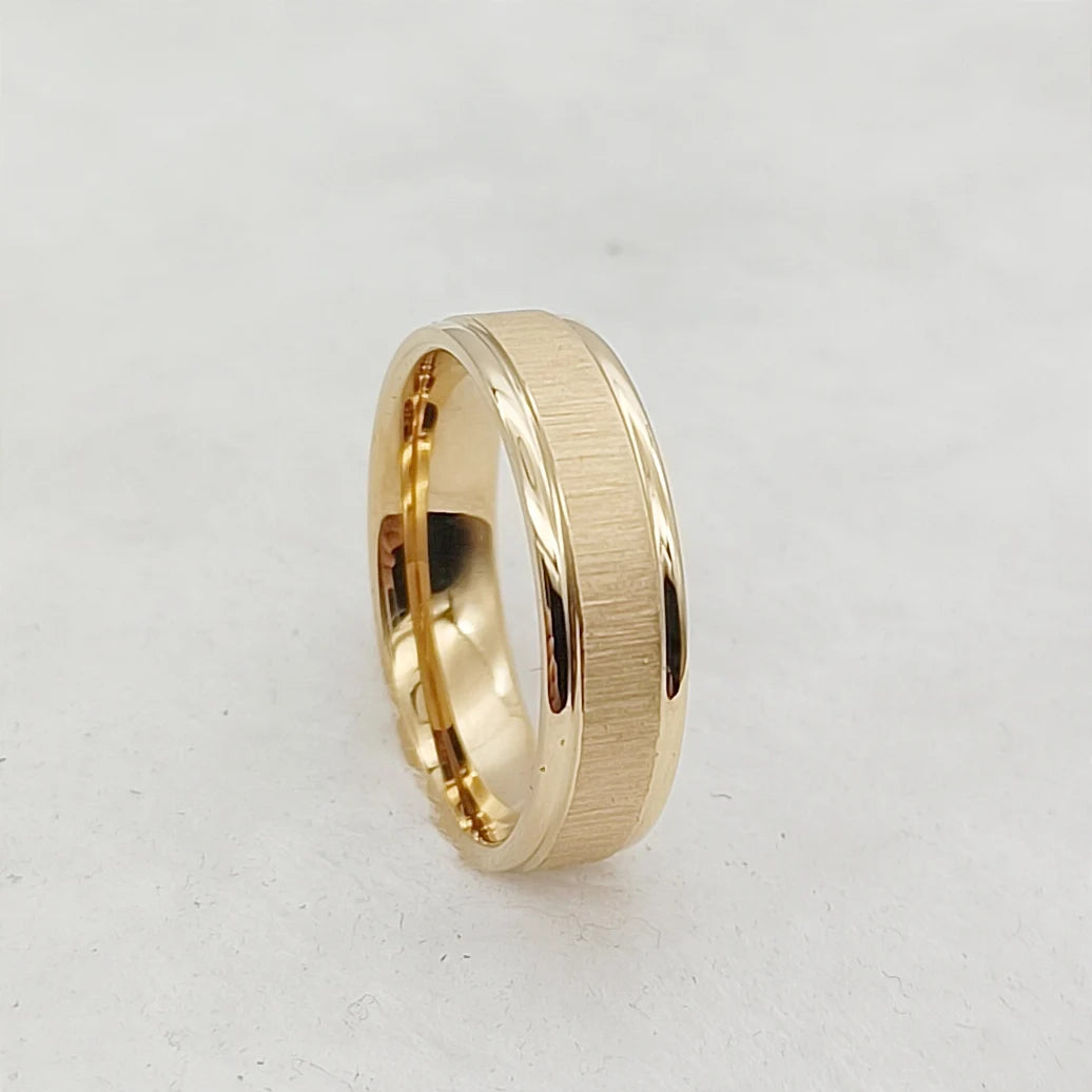 Couple Wedding Rings For Men Lover's Alliance Male Female Ringe Anniversary Stainless Steel Jewelry Ring Woman Gold Color