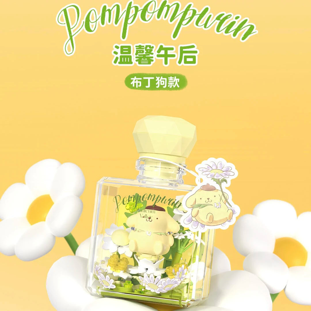 Sanrio Perfume Bottle Surprise Blind Box Toys Hellokitty Kuromi Pochacco Model Bricks With Light ornaments Kids Holiday Gifts