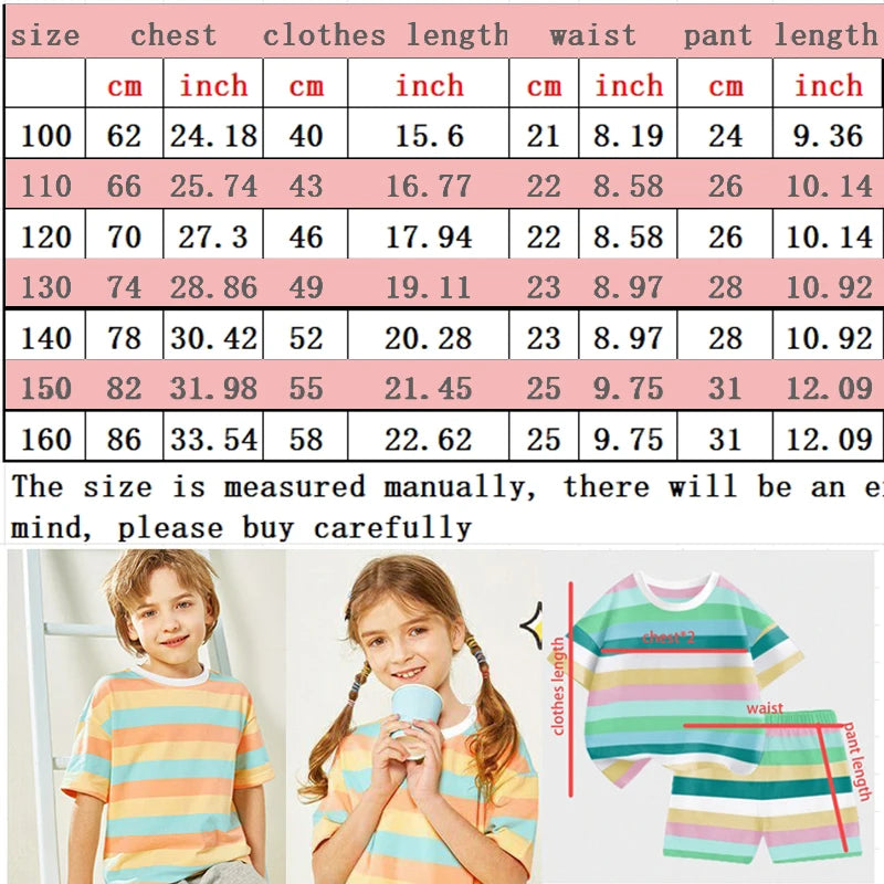 Blueyi Series Child Stripes Sets Summer Girls Boys T-Shirt Shorts Suits Cartoon Bingo Casual Sport Clothes Kids Sleepwear Gifts