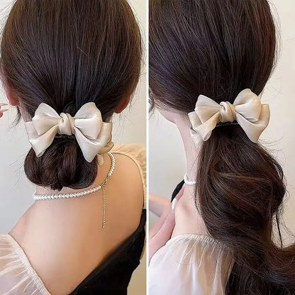 Vintage Bow Hair Clamp Pastoral Style Hair Accessories Hair Clip Back Head Hairpin Women Girls