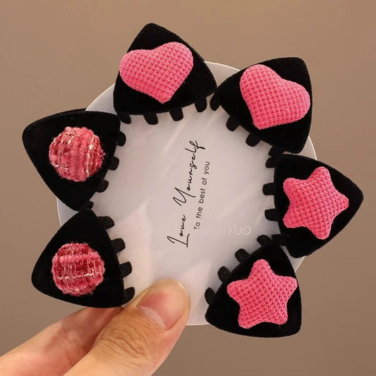 New Cute Plush Cat Claw Hairpin Simple Sweet Girl Baby Small Clasp Clips Children Star Clip Headwear Hair Clips Kids Accessories