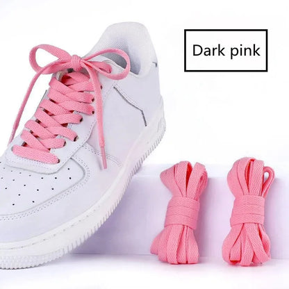 1 pair flat shoes Solid color shoelaces Canvas shoes sports and leisure shoelaces length 100/120/140/160/180cm Shoe accessories