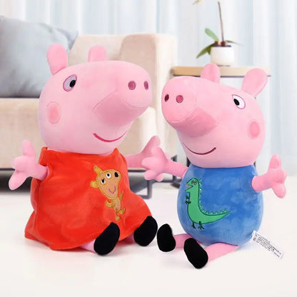 Hot Sale Peppa Pig Plush Toys George Pig Daddy Pig Mom George Dinosaur Family Pig Soft Plush Toys Kid's Gifts Can Be Sent Away