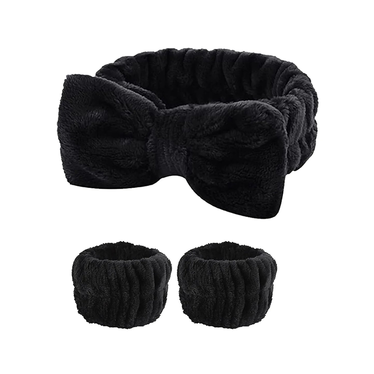 Wash Face Wristband Set Headbands Spa Bathroom Accessories Set Water Absorption Waterproof Wristbands Women Girls Sweatbands