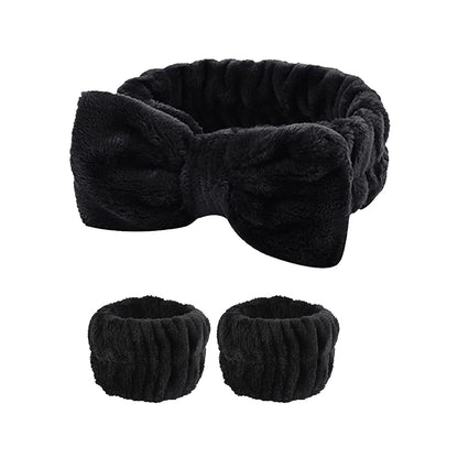 Wash Face Wristband Set Headbands Spa Bathroom Accessories Set Water Absorption Waterproof Wristbands Women Girls Sweatbands