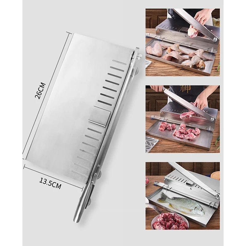 2022 Manual Stainless Steel Food Cutter Slicing Machine Automatic Home Kitchen Frozen Meat Slicer Meat Delivery Nonslip Handle