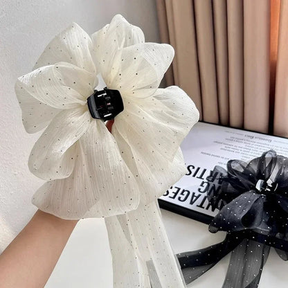 Large Bow Claw Clip New Hairpin for Women Sweet Ponytail Hair Crabs Hair Clip Girls Ribbon Non-slip Hair Accessories