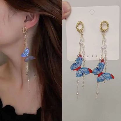 925 Silver Needle Korean Fashion Long Chain Tassel Earrings For Women Metal Earing Jewelry 2026 Trending Women's Drop Earrings
