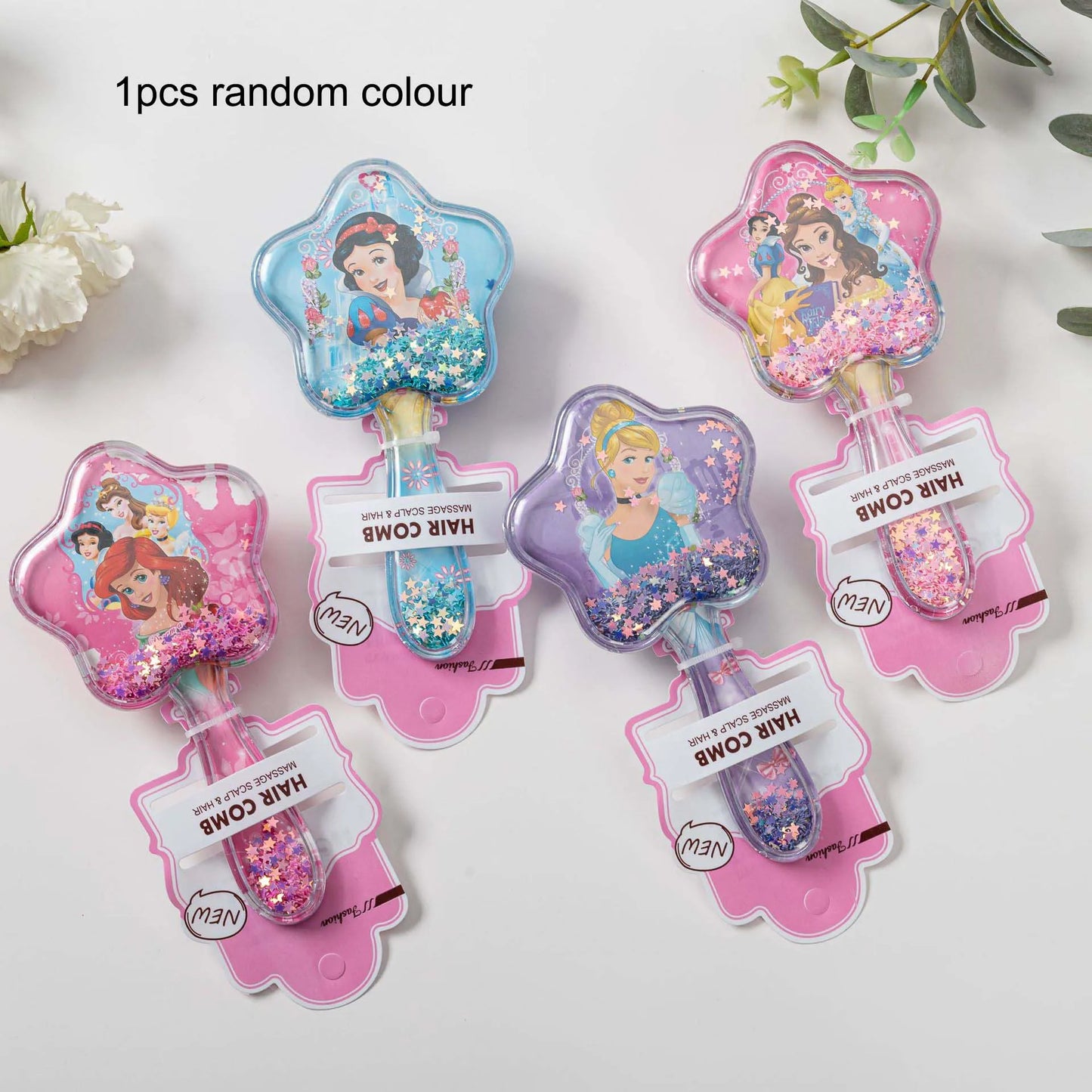 Disney Frozen Elsa Minnie Mickey Mouse Air Cushion Massage Combs Children Comb Hair Brush Hairdressing Tool Girls Christmas Gift