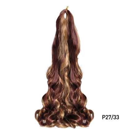 Loose Wave Spiral Curl Braids Synthetic Hair French Curls Braiding Hair Extensions High Temperature Ombre Pre Stretched Hair