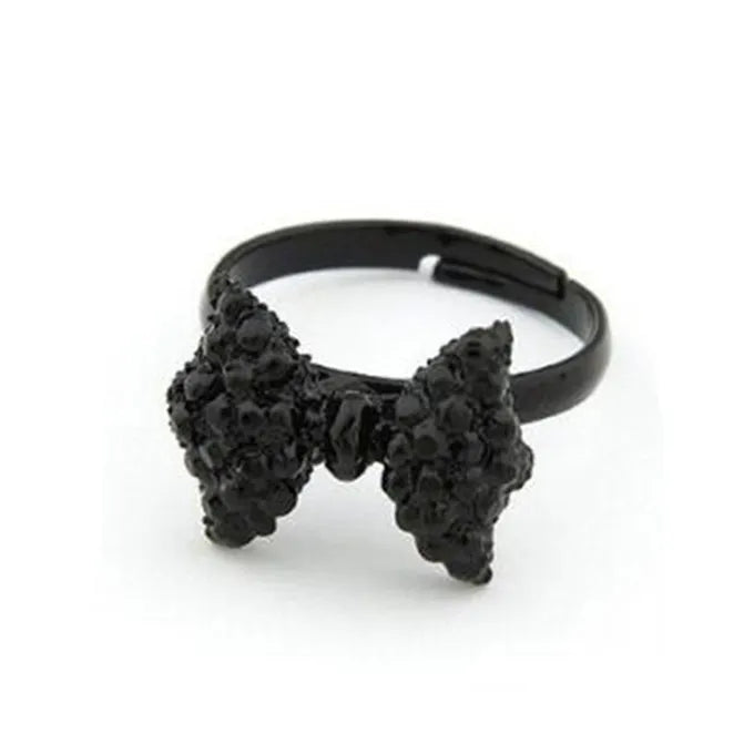 Hot Sale Fashion Jewelry Rings  Black Rose Flower Opening Rings Index Finger Adjustable Rings For Woman Girls Gift