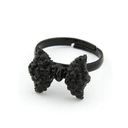 Hot Sale Fashion Jewelry Rings  Black Rose Flower Opening Rings Index Finger Adjustable Rings For Woman Girls Gift