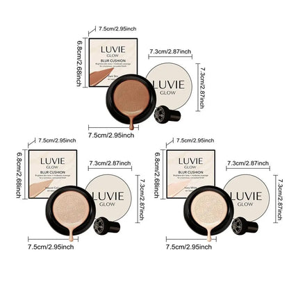 High-end Hydrating Mushroom Air Cushion BB Cream Waterproof Brightening Foundation with Concealer Korean Daily Makeup Base