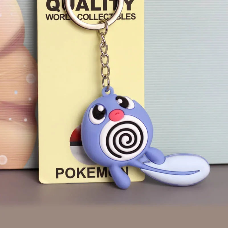 Pokemon Keychain Pikachu Anime Action Figure Toy Kawaii Cartoon Fashion Charmander Psyduck Doll Keyring Car Bag Pendant Kid Gift