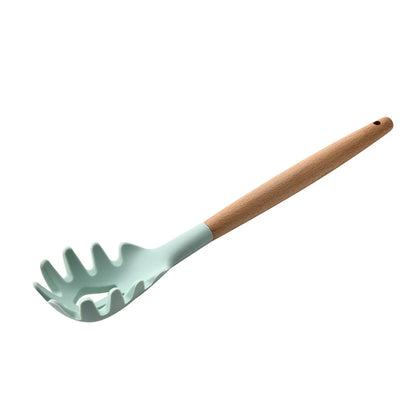 LMETJMA Silicone Cooking Utensils Set - 446°F Heat Resistant Kitchen Utensils Set Turner Tongs Spatula Spoon Brush Whisk JT888