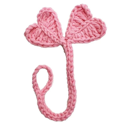 Multifunctional Hand-Knitted Crochet Leaf Sprout Versatile Crochet Leaf Bud Headphone Decor Cute Decor Cable Tie