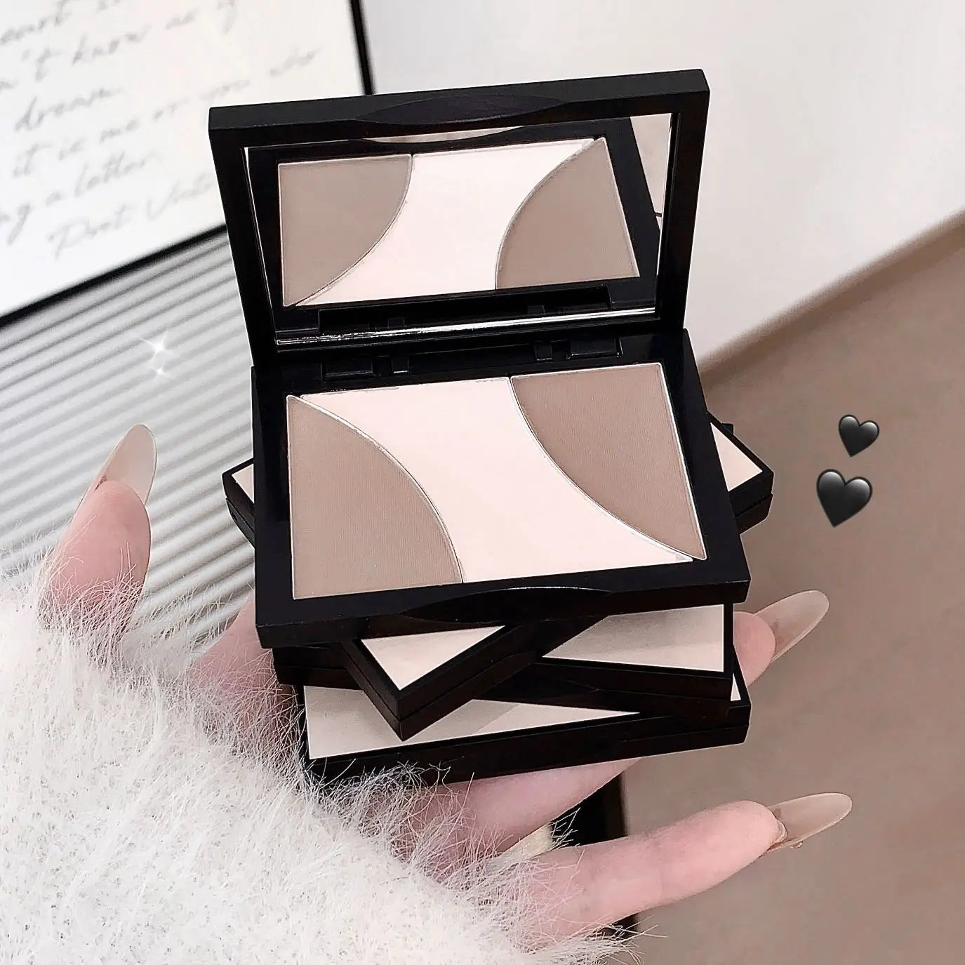 Kakashow Three-color Contouring Palette Shadow Nose Shadow Contouring Highlight All-in-one Palette