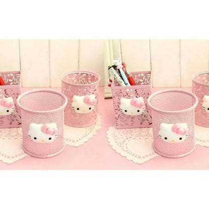 Hello Kitty Sanrio animation peripheral cartoon children's pen holder creative kawaii desktop storage box ornaments wholesale