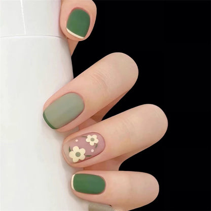24Pcs/Set Pink Bow French Fake Nails Art Cute with Diamonds Girls Reusable Ballet Press on Nail Tips Oval Acrylic Stick on Nails