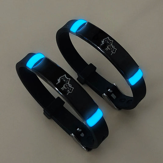 2 pieces/set luminous double cat cute and glowing couple wristbands as gifts for the festival