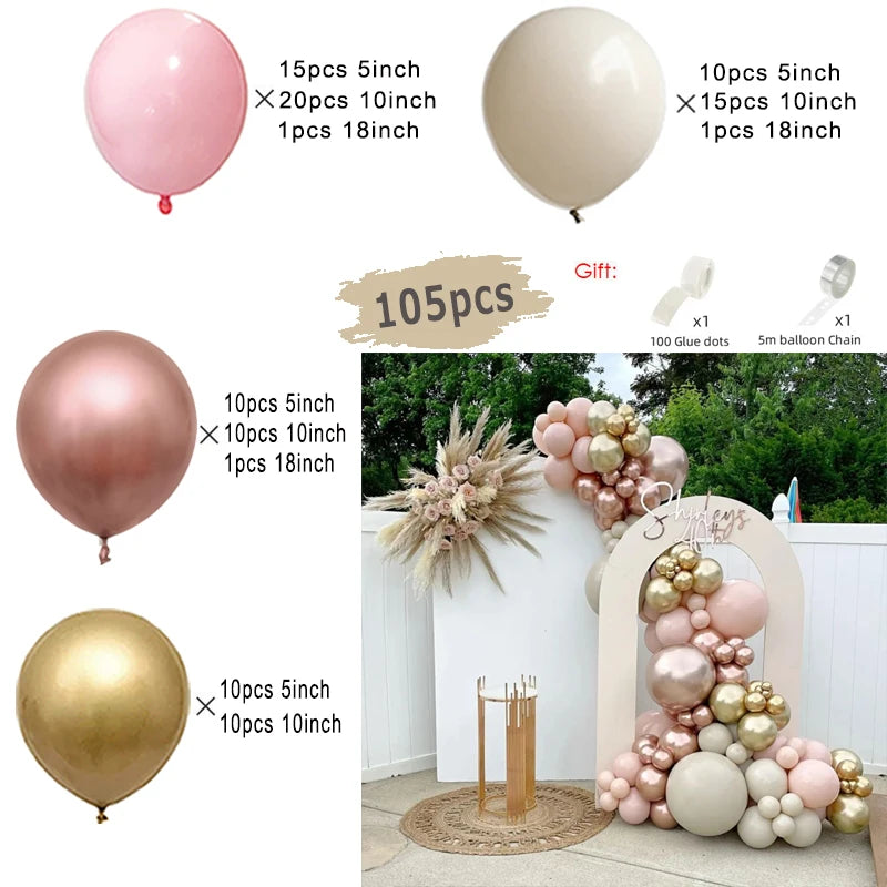 Beige Cream White Boho Balloon Garland Arch Kit Sand White Engagement Wedding Birthday Party Baby Shower Decoration Balloons