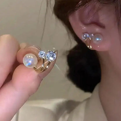 925 Silver Needle Korean Fashion Bowknot Tulip Earrings For Women Jewelry 2026 Trending New Women's White Flower Earrings Brinco
