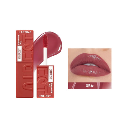 QIBEST 8 Colors Nude Watery Lip Gloss Long Lasting Liquid Lipstick Not Fading Sexy Red Purple Lip Glaze Lip Tint Women Makeup
