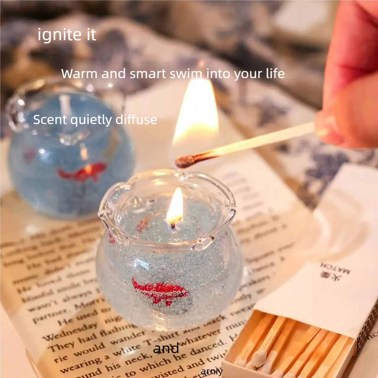 Bubble Fish Tank Goldfish Aromatherapy Candle Cute Room Decoration Props Birthday Gifts Best Friend Gift Christmas Decoration
