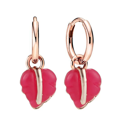 TOGORY Newest Rose Gold Brand Stud Earrings For Ladies Women Crown Love Round Earrings Jewellery Birthday Gift Special Offer