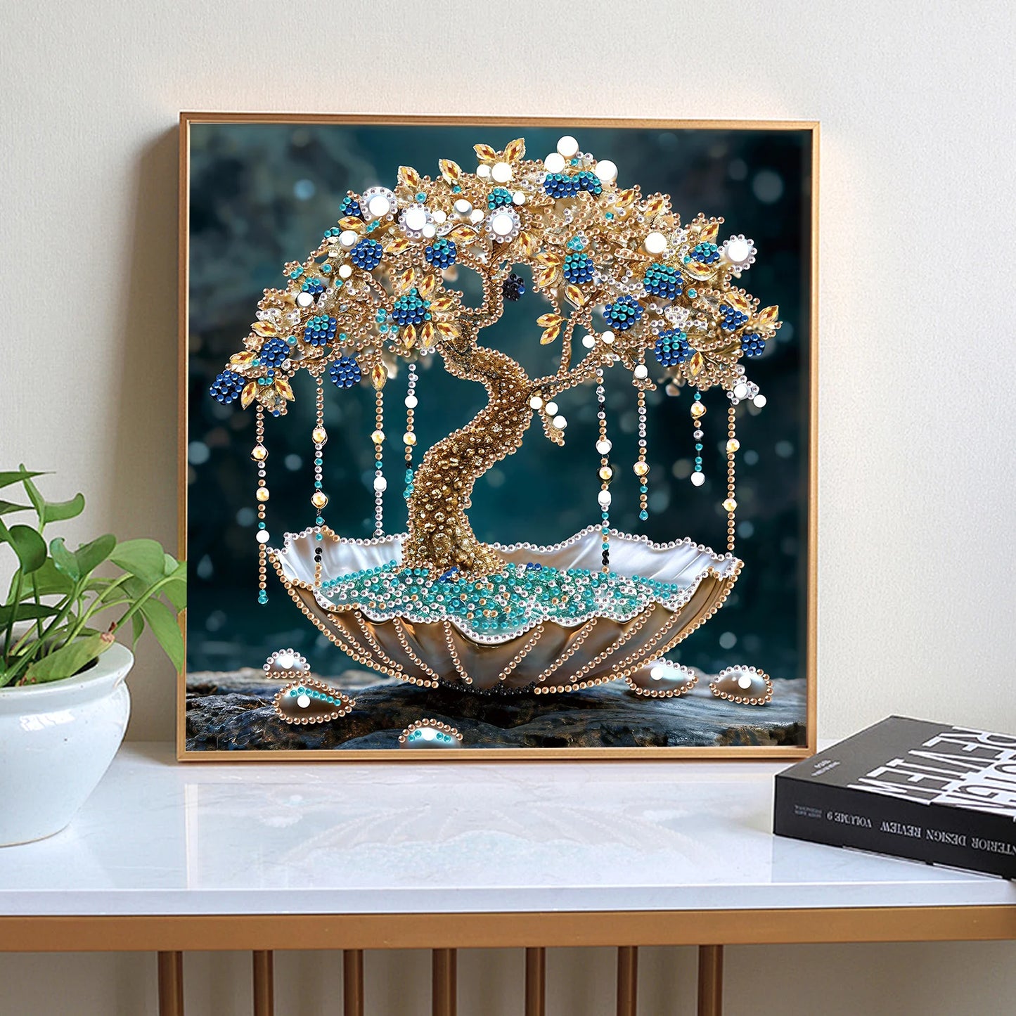 DIY money tree Special Shape Diamond Art Painting Kit for Adult Beginner,Crystal Diamond Dot Kit for Home Wall Decoration Gift