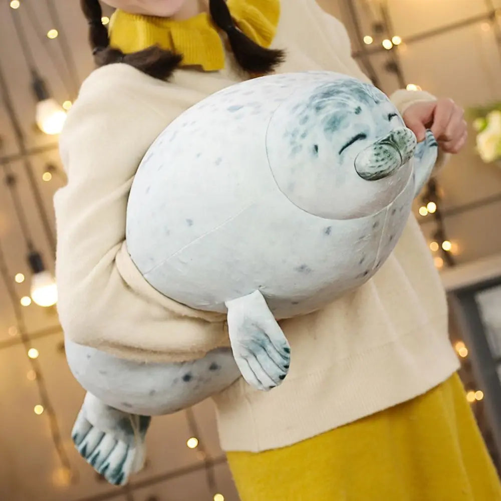 Trendy Chubby Blob Seal Pillow Cute Soft Stuffed Animal Plush Toys Large PP Cotton Gift for Boys Girls Adult