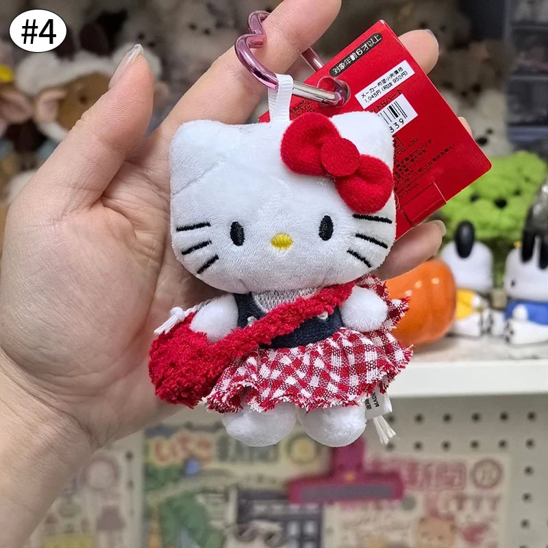 Sanrio Hello Kitty Keychain Cute Cartoon Bag Pendant Plush Doll Charms Car Key Ring Backpack Accessories Women Girl Gifts