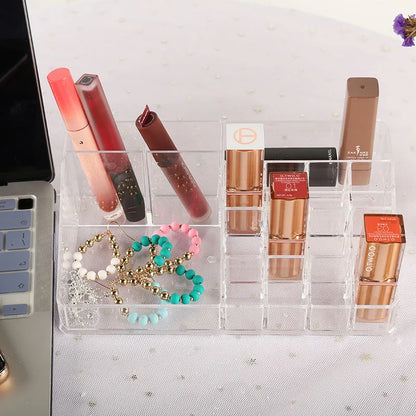 Transparent cosmetics storage box Dresser finishing jewelry lipstick air cushion eyeshadow storage box manufacturer