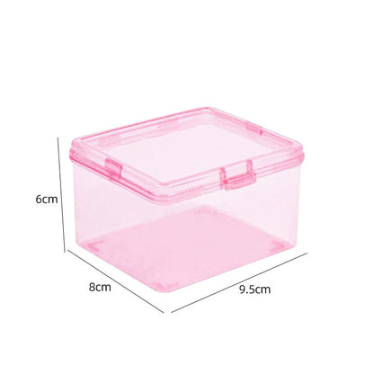 Transparent Plastic Storage Box Photocards Small Card Storage Box Desk Organizer Box Classification Box Stationery