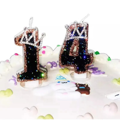 Birthday Digital Candles Number Candle Top of Cake Crown Cake Topper Baby Shower Decor Birthday Party Supply свечи для торта