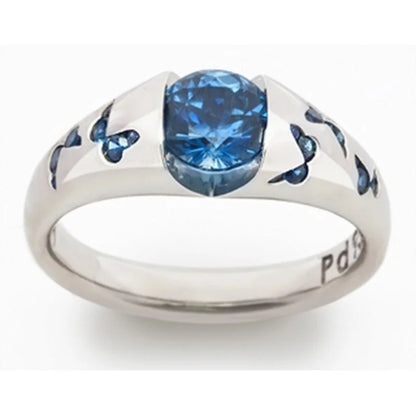 Creative Women Fashion Butterfly Ring Silver Color Inlaid White Stone Engagement Rings for Women Bridal Wedding Jewelry