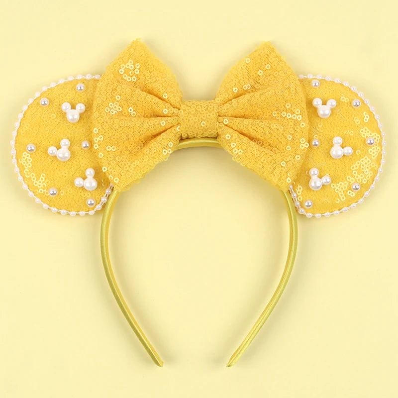 New Trendy Mouse Ears Headband Mickey 3.3"Velvet For Girls Soft Bow Hairband Halloween Festival Party Trip DIY Hair Accessories