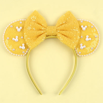 New Trendy Mouse Ears Headband Mickey 3.3"Velvet For Girls Soft Bow Hairband Halloween Festival Party Trip DIY Hair Accessories