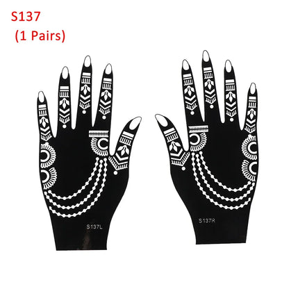 2025 New Professional Henna Stencil Temporary Hand Tattoo Body Art Sticker Template Wedding Tool Flower Tattoo Stencil