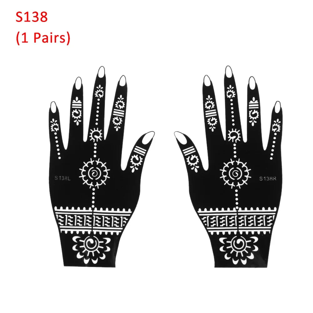 2025 New Professional Henna Stencil Temporary Hand Tattoo Body Art Sticker Template Wedding Tool Flower Tattoo Stencil