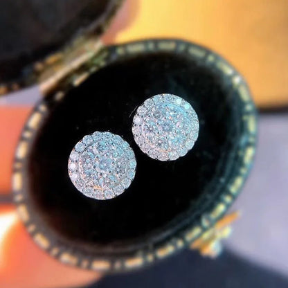 2026 Dainty Small Round CZ Stud Earrings for Women Simple and Elegant Daily Wear Ear Piercing Accessories Statement Jewelry