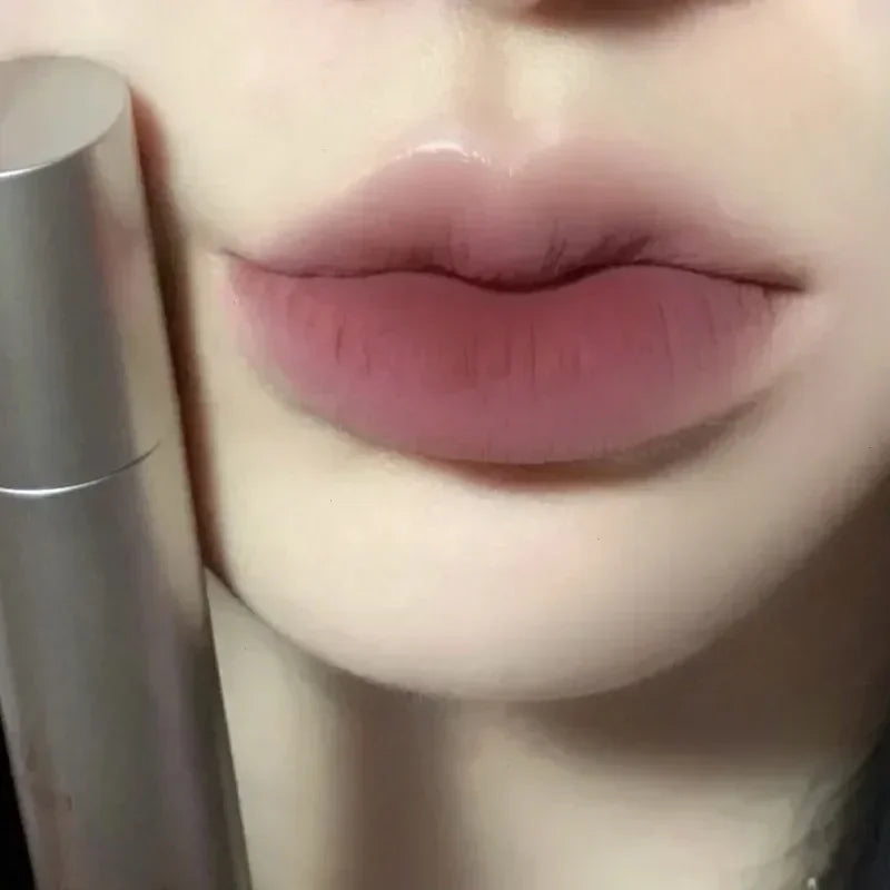 Dark Brown Matte Velvet Lip Gloss Waterproof Liquid Lipstick Nude Brown Lips Tint Mud Makeup Latte Coffee Lip Glaze Cosmetics