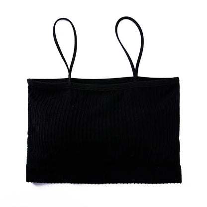 Summer Tube Bras For Women Sexy Seamless Underwear Crop Tops Sexy Lingerie Silky Bandeau Bra Removable Pads Intimates
