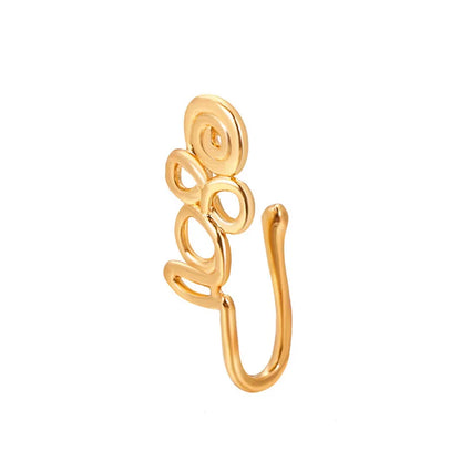 1Pc Copper Fake Piercing Nose Ring Butterfly Crown Star Heart Clip On Nose Ear Clip Cuff Earring for Women Gift Body Jewelry Nez