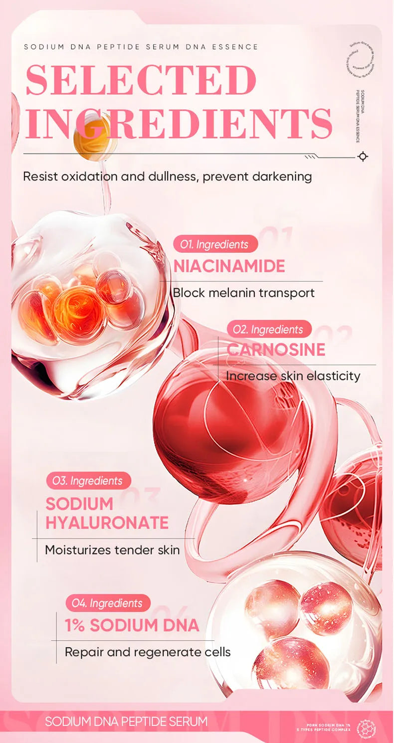 Salmon peptide water light essence moisturizing, firming and brightening skin care