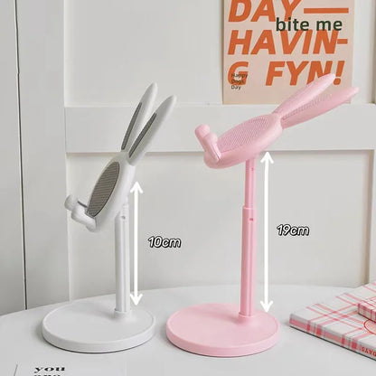 Cute Cartoon Bunny Phone Stand Desktop Cell Phone Stand For iPhone IPad Samsung Smartphone Adjustable Phone Holder Table Support